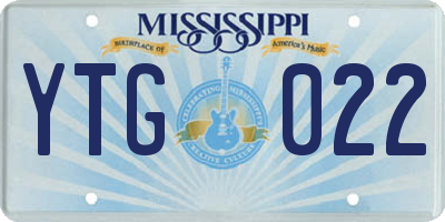 MS license plate YTG022