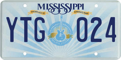 MS license plate YTG024