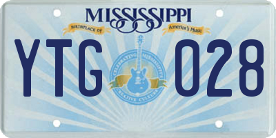 MS license plate YTG028