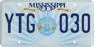 MS license plate YTG030