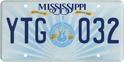 MS license plate YTG032