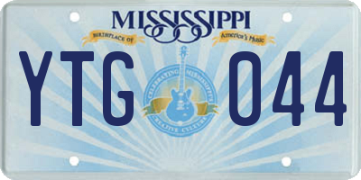 MS license plate YTG044