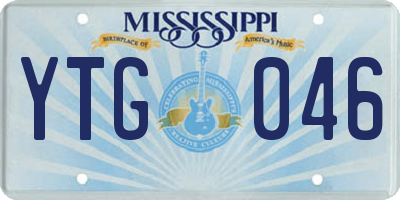 MS license plate YTG046