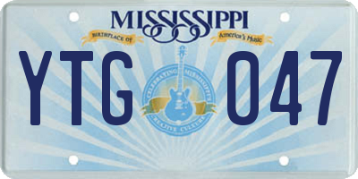 MS license plate YTG047