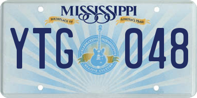 MS license plate YTG048