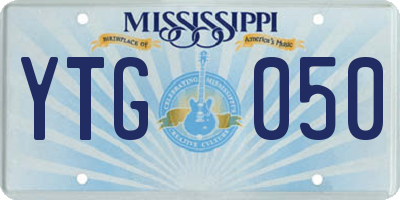 MS license plate YTG050