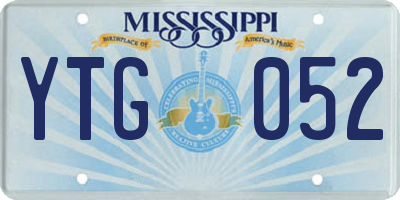 MS license plate YTG052