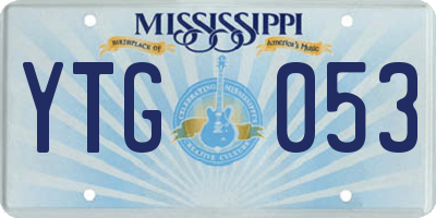 MS license plate YTG053