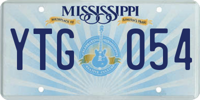 MS license plate YTG054