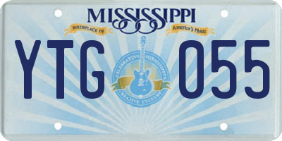 MS license plate YTG055