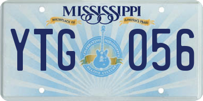 MS license plate YTG056