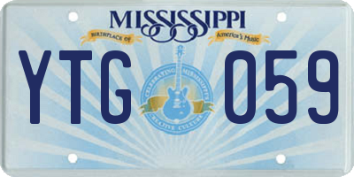 MS license plate YTG059