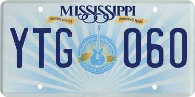 MS license plate YTG060