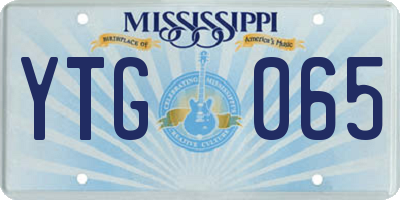 MS license plate YTG065