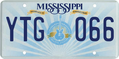 MS license plate YTG066