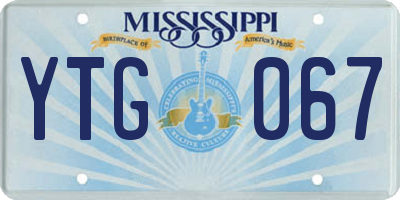 MS license plate YTG067