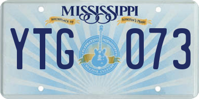 MS license plate YTG073
