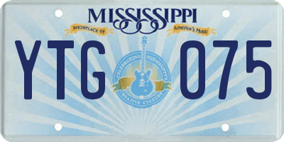 MS license plate YTG075