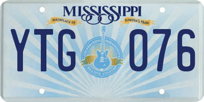 MS license plate YTG076