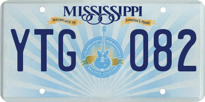 MS license plate YTG082