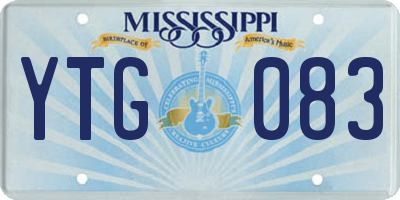MS license plate YTG083