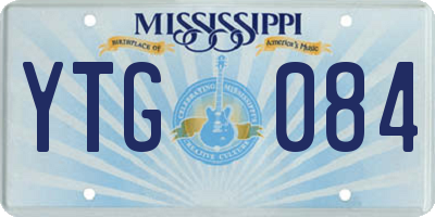 MS license plate YTG084
