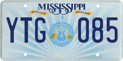 MS license plate YTG085
