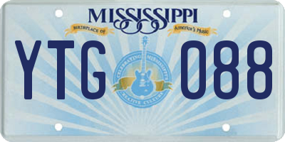 MS license plate YTG088
