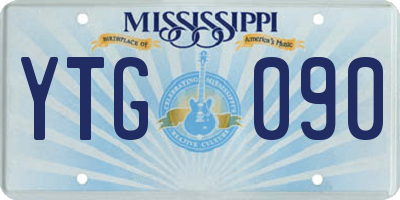 MS license plate YTG090