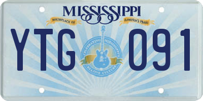 MS license plate YTG091