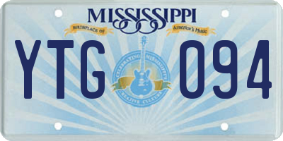 MS license plate YTG094