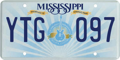 MS license plate YTG097