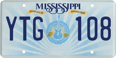 MS license plate YTG108