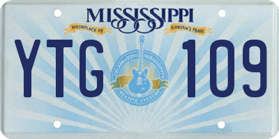 MS license plate YTG109