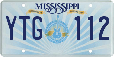 MS license plate YTG112