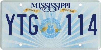MS license plate YTG114