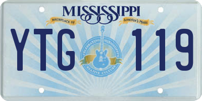 MS license plate YTG119