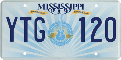 MS license plate YTG120