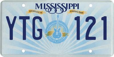 MS license plate YTG121