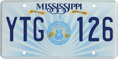 MS license plate YTG126