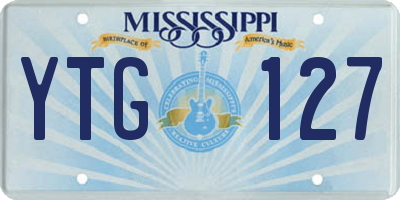 MS license plate YTG127