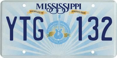 MS license plate YTG132