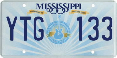 MS license plate YTG133
