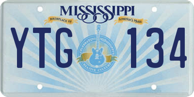 MS license plate YTG134