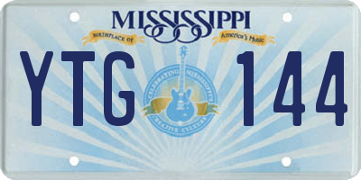 MS license plate YTG144