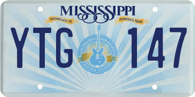 MS license plate YTG147
