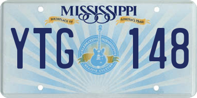 MS license plate YTG148
