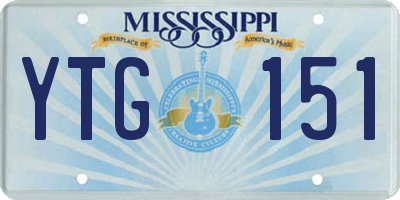 MS license plate YTG151