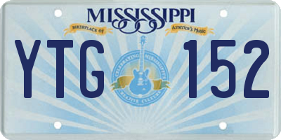 MS license plate YTG152