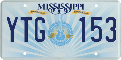 MS license plate YTG153